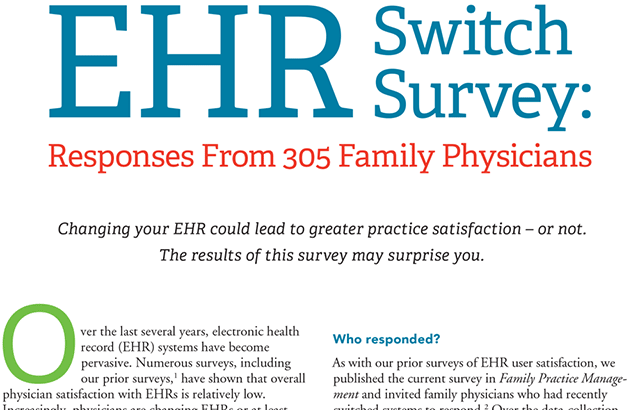 Survey finds physicians being forced to switch EHRs. Results show Praxis EMR is Physicians' #1 Choice