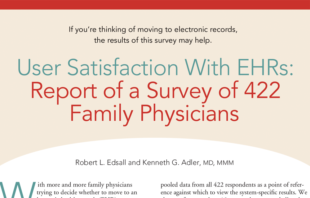 Praxis EMR Ranked Number One in the AAFP EHR User Satisfaction Survey